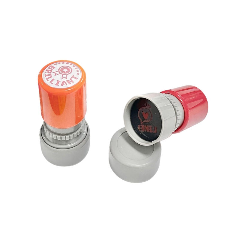 Round Teacher Stamps for Grading Classroom,Set of 8 Color Rubber Teacher Self-Inking Stamp Set for Homework Teacher Supplies